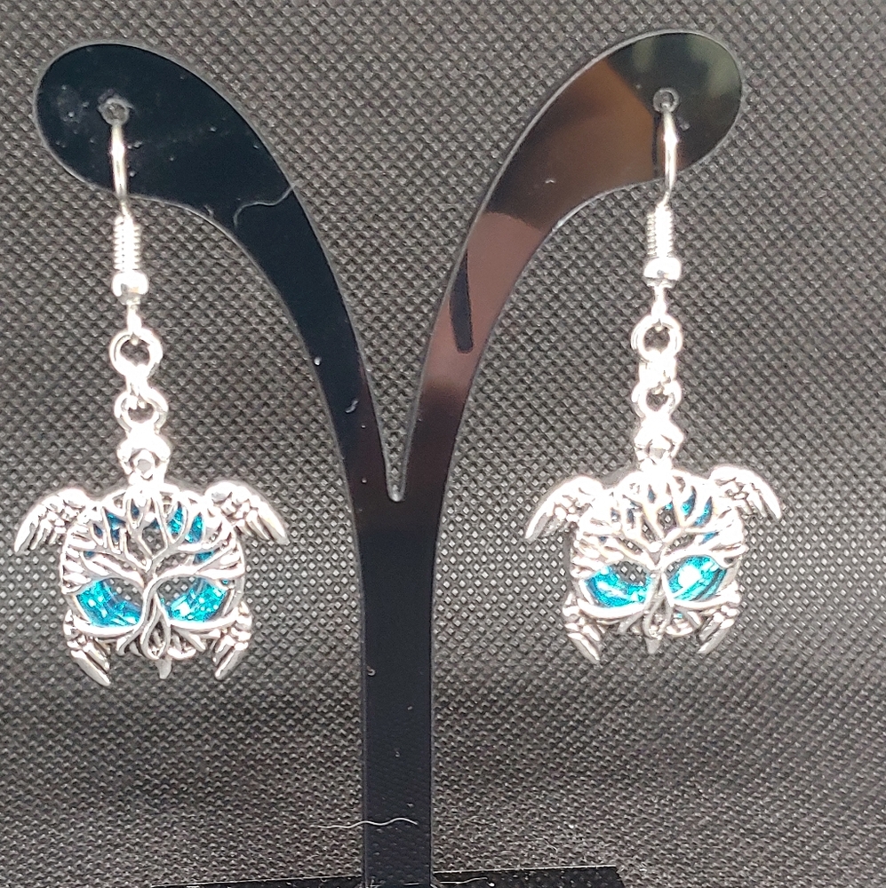 Turtle/tree of life earrings